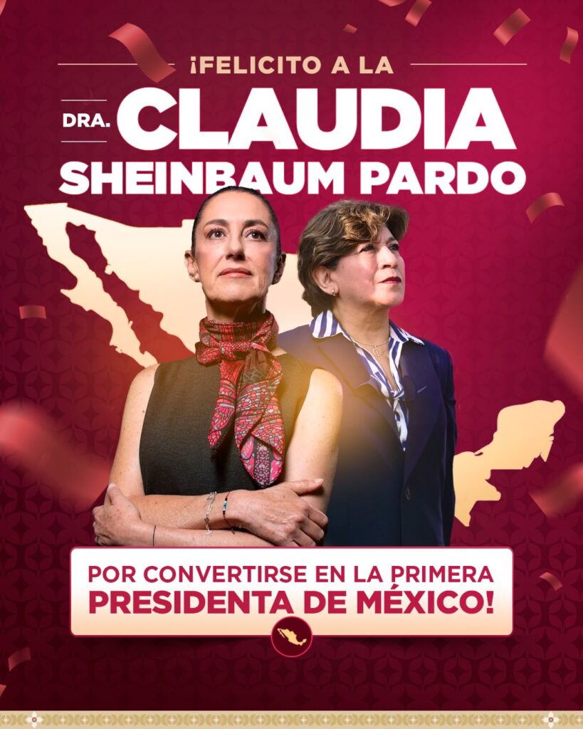 La Gobernadora del Estado de México, Delfina Gómez, felicita a Claudia Sheinbaum por su triunfo en las elecciones … – Edomex Al Día